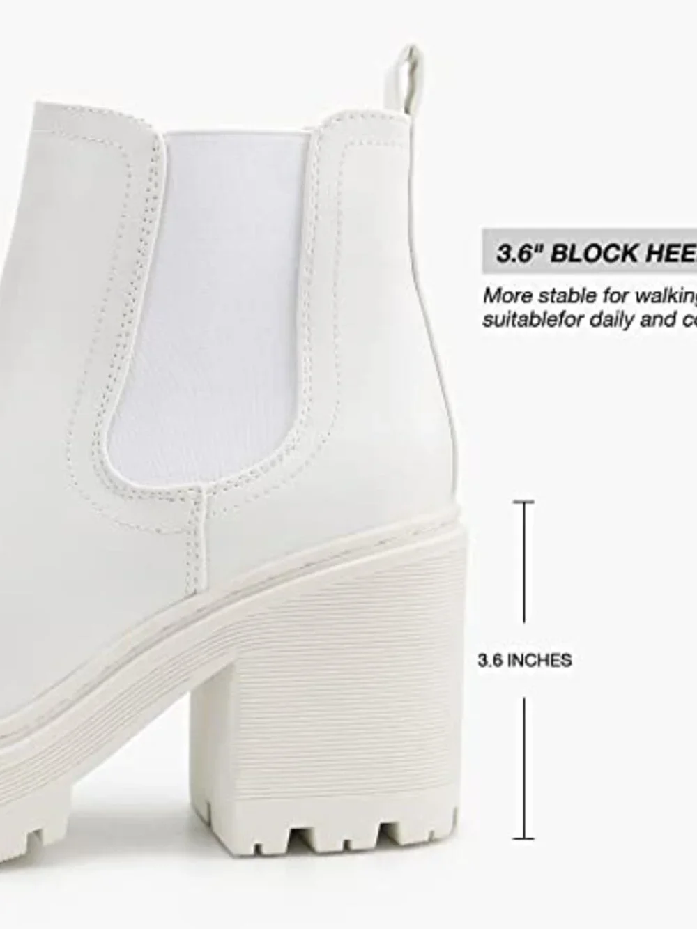 Women's Chelsea Boots Platform Ankle Booties Non-slip Rubber Sole